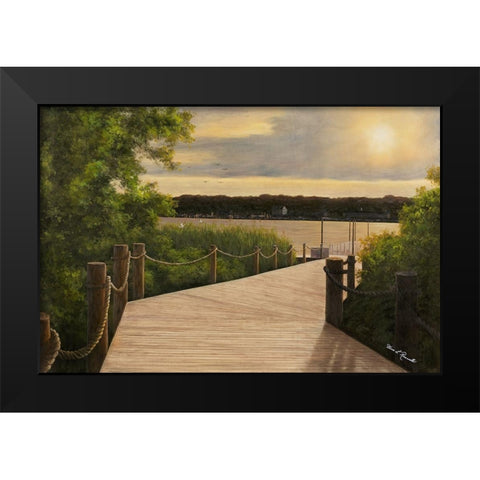 Almost There Black Modern Wood Framed Art Print by Romanello, Diane
