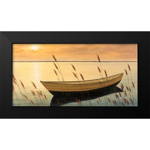 Trading Places Black Modern Wood Framed Art Print by Romanello, Diane