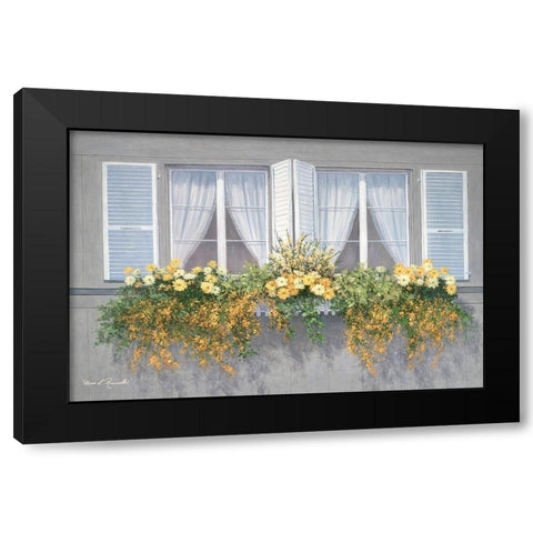 Spring Window Black Modern Wood Framed Art Print by Romanello, Diane