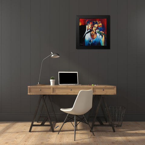 The Scent of Love Black Modern Wood Framed Art Print by Stewart, Monica