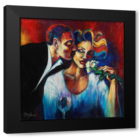 The Scent of Love Black Modern Wood Framed Art Print by Stewart, Monica