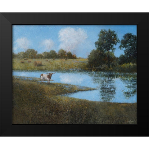 Follow Your Horizon Black Modern Wood Framed Art Print by Stotts, Thomas