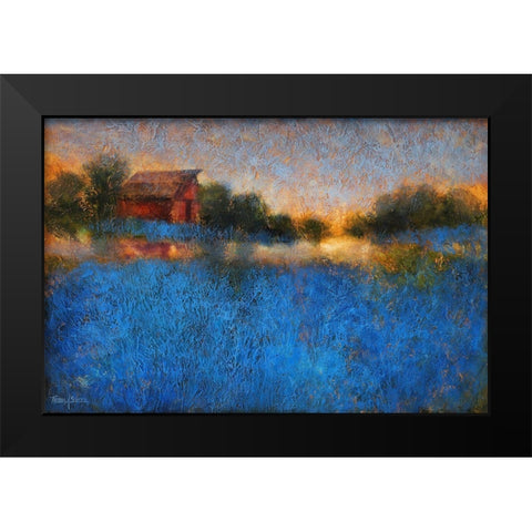 Glowing Horizon Black Modern Wood Framed Art Print by Stotts, Thomas