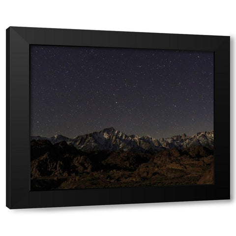 Mount Whitney Moon and Stars Black Modern Wood Framed Art Print with Double Matting by Severn, Shawn/Corinne