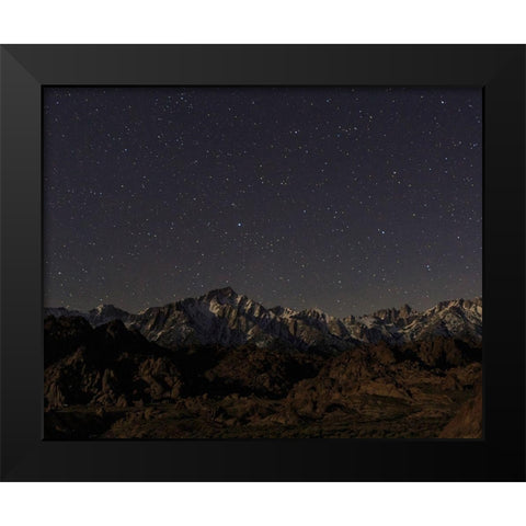 Mount Whitney Moon and Stars Black Modern Wood Framed Art Print by Severn, Shawn/Corinne