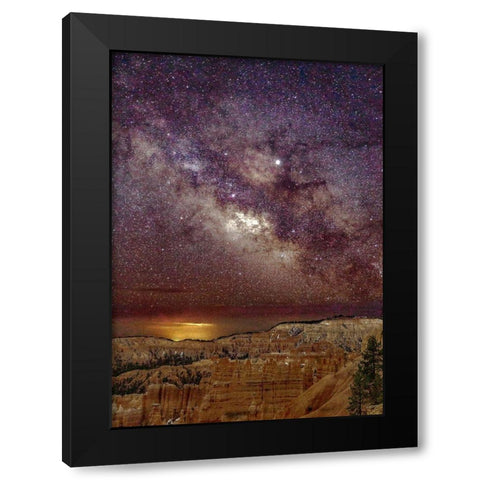 Milky Way over Bryce Canyon (portrait) Black Modern Wood Framed Art Print by Severn, Shawn/Corinne
