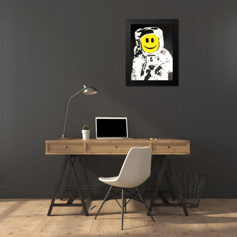 The Happynaut Black Modern Wood Framed Art Print by Sly, Juan