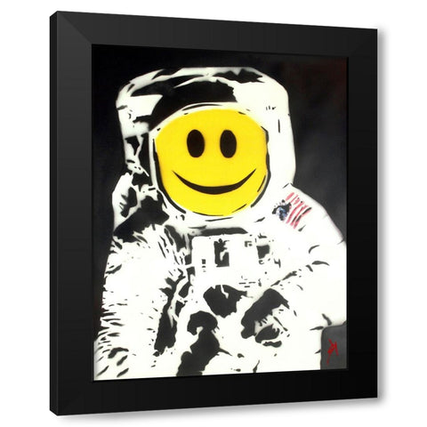 The Happynaut Black Modern Wood Framed Art Print by Sly, Juan