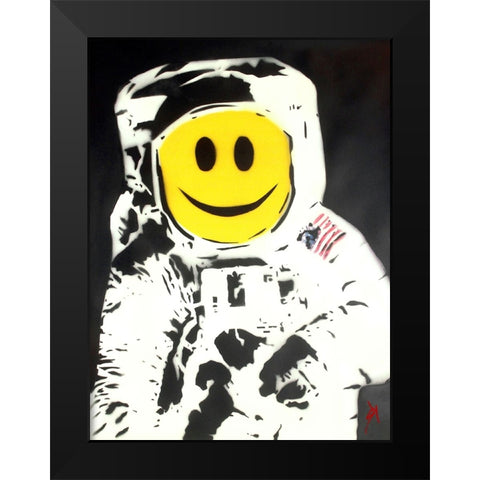 The Happynaut Black Modern Wood Framed Art Print by Sly, Juan