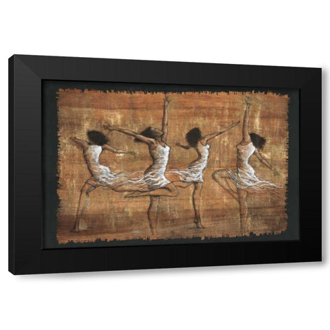 Rejoice! Black Modern Wood Framed Art Print by Stewart, Monica