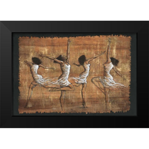 Rejoice! Black Modern Wood Framed Art Print by Stewart, Monica