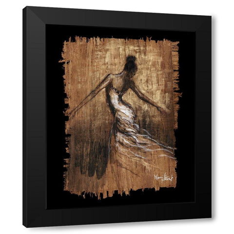 Graceful Motion III Black Modern Wood Framed Art Print by Stewart, Monica