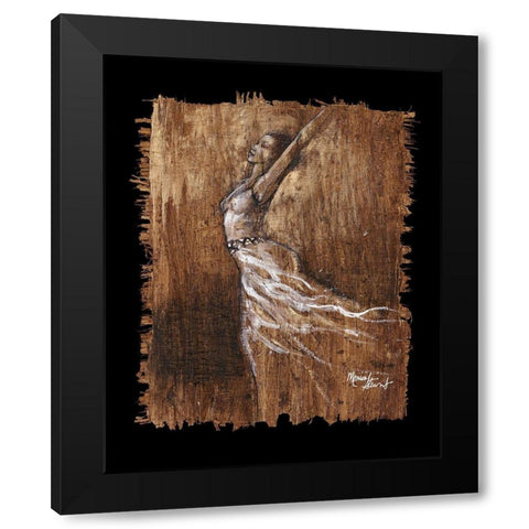 Graceful Motion IV Black Modern Wood Framed Art Print with Double Matting by Stewart, Monica
