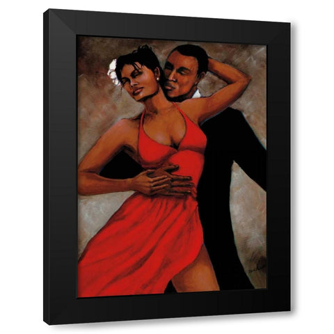 Fantasy in Red Black Modern Wood Framed Art Print by Stewart, Monica