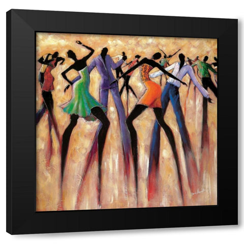 T.G.I.F. Black Modern Wood Framed Art Print by Stewart, Monica