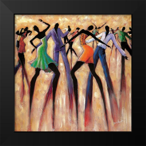 T.G.I.F. Black Modern Wood Framed Art Print by Stewart, Monica