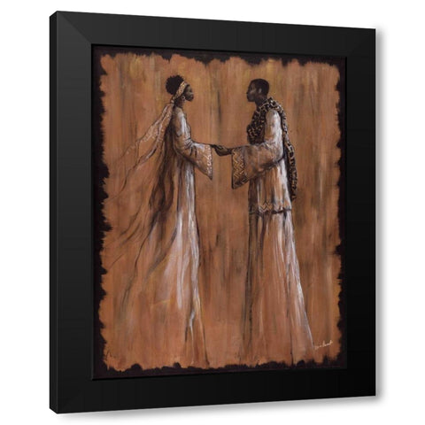 Promise Black Modern Wood Framed Art Print with Double Matting by Stewart, Monica