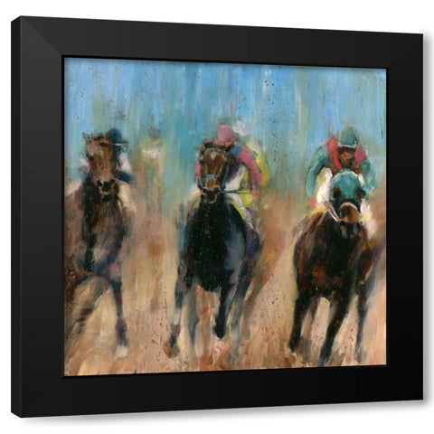 Run Black Modern Wood Framed Art Print with Double Matting by Tonov, Valtcho