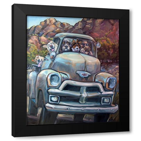 Go Time Black Modern Wood Framed Art Print by Townsend, CR