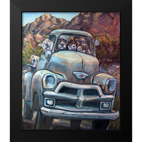 Go Time Black Modern Wood Framed Art Print by Townsend, CR