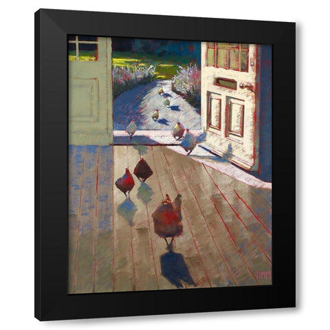 Girls Day Out Black Modern Wood Framed Art Print with Double Matting by Timmerman, Lisa