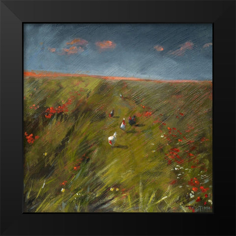 The Long Walk Home Black Modern Wood Framed Art Print by Timmerman, Lisa