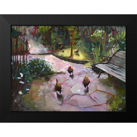 The Secret Garden Black Modern Wood Framed Art Print by Timmerman, Lisa