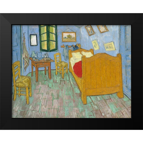 The Bedroom 1888 Black Modern Wood Framed Art Print by Van Gogh, Vincent