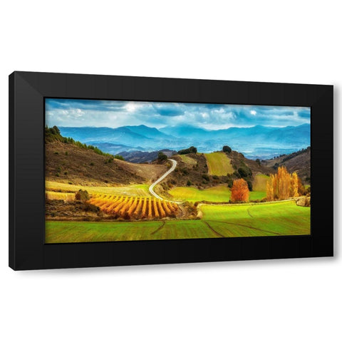 Navarra Black Modern Wood Framed Art Print by Van de Goor, Lars