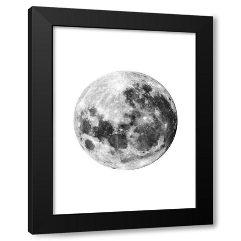 Full Moon Black Modern Wood Framed Art Print by Wong, Brandon