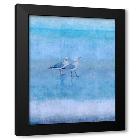 Sky Blue Sea Gals Black Modern Wood Framed Art Print with Double Matting by Wiley, Marta