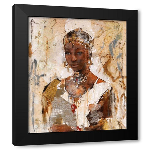 Tranquility No. 1 Black Modern Wood Framed Art Print with Double Matting by Wiley, Marta