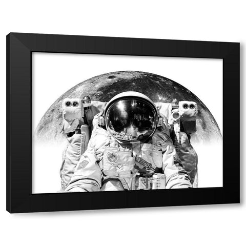 Modern Astronaut No. 2 Black Modern Wood Framed Art Print by Wong, Brandon