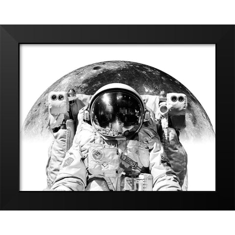 Modern Astronaut No. 2 Black Modern Wood Framed Art Print by Wong, Brandon