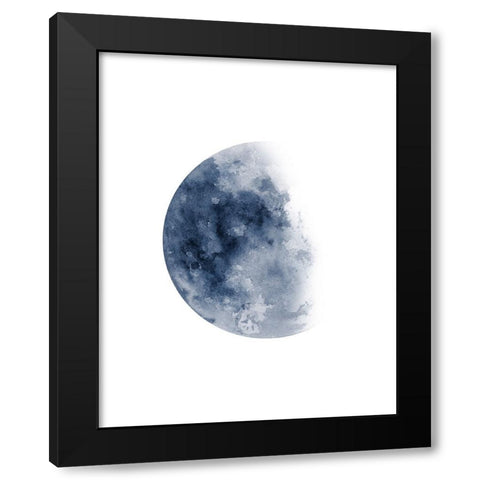 Phases Of The Moon No. 1 Black Modern Wood Framed Art Print by Wong, Brandon