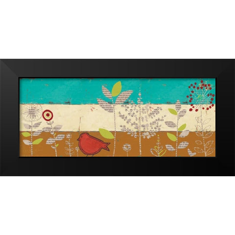 Le Jardin Press Panel III Black Modern Wood Framed Art Print by Pinto, Patricia