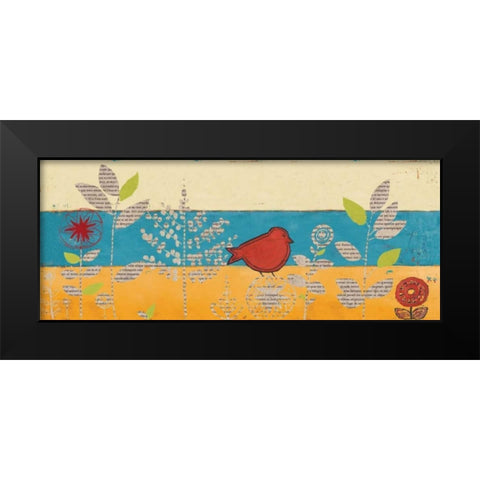 Le Jardin Press Panel II Black Modern Wood Framed Art Print by Pinto, Patricia