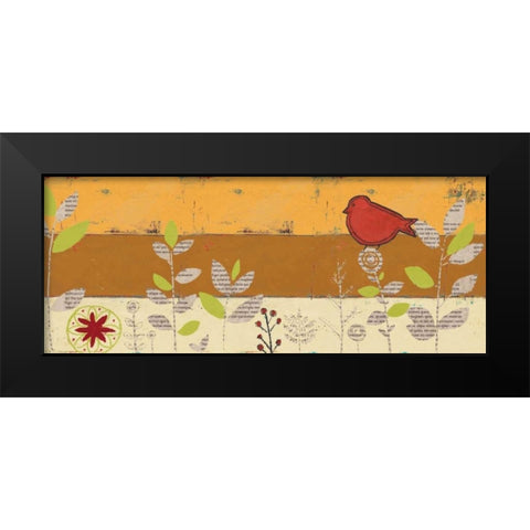 Le Jardin Press Panel IV Black Modern Wood Framed Art Print by Pinto, Patricia