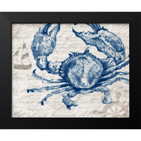 Atlantic Finds I Black Modern Wood Framed Art Print by Pinto, Patricia
