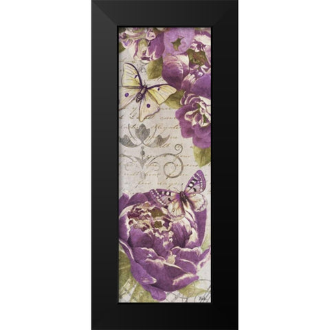 Beautiful Bouquet of Peonies Panel II Black Modern Wood Framed Art Print by Pinto, Patricia