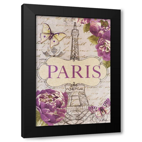 Beautiful Peonies in Paris Black Modern Wood Framed Art Print by Pinto, Patricia