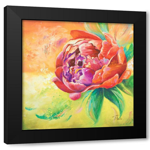 Beautiful Bouquet of Peonies II Black Modern Wood Framed Art Print by Pinto, Patricia