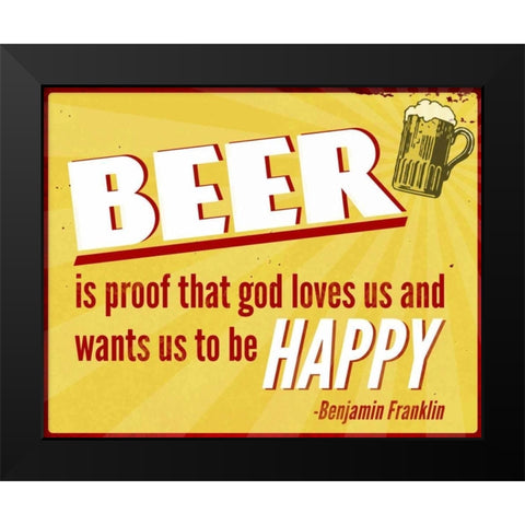Drinking Inspiration I Black Modern Wood Framed Art Print by SD Graphics Studio