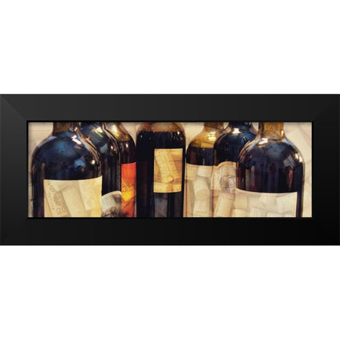 Wine Label Panel II Black Modern Wood Framed Art Print by Peck, Gail