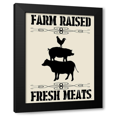 Farm Raised Black Modern Wood Framed Art Print with Double Matting by Metz, Andi