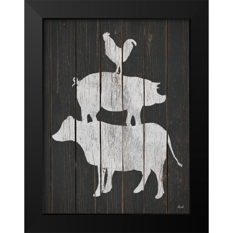 Farm Stack Black Modern Wood Framed Art Print by Metz, Andi