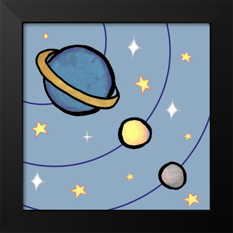 Partial Solar System Black Modern Wood Framed Art Print by Medley, Elizabeth
