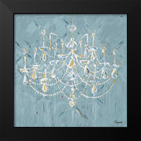 New Chandelier II Black Modern Wood Framed Art Print by French-Roussia, Heather A.