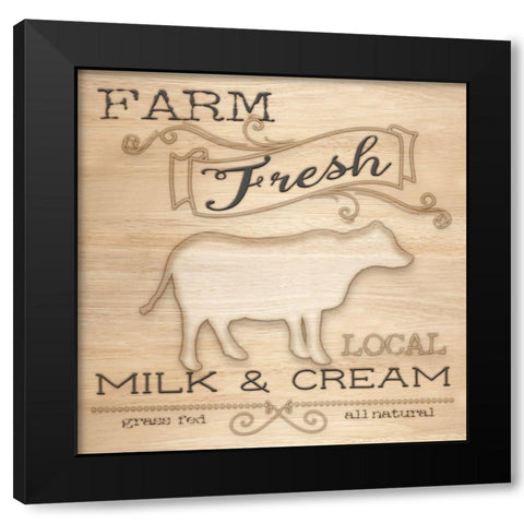 Country Organic Dairy I Black Modern Wood Framed Art Print with Double Matting by Metz, Andi