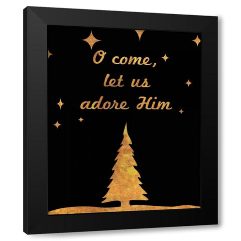 O Christmas I Black Modern Wood Framed Art Print with Double Matting by Studio, Sd Graphics